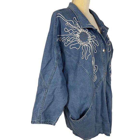 Vintage PADO Denim Embroidered Jacket XL - Picture 8 of 10